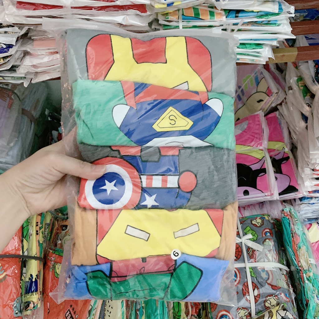 Bộ Sát Nách Siêu Anh Hùng Cho Bé Trai Size 8-18kg CKB07