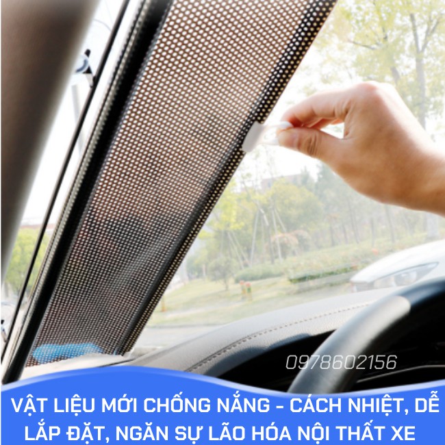 Rèm Che Nắng Ô Tô Cuộn Gọn Tiện Ích, Chống Tia UV