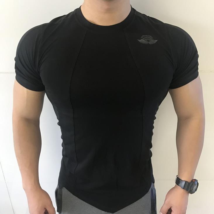 Áo Tập GYM Nam TSC32 - Áo Gym NAm Ôm Body Nhập Khẩu Cao Cấp Thun Cotton Phối Lưới Thoáng Mát  ྇