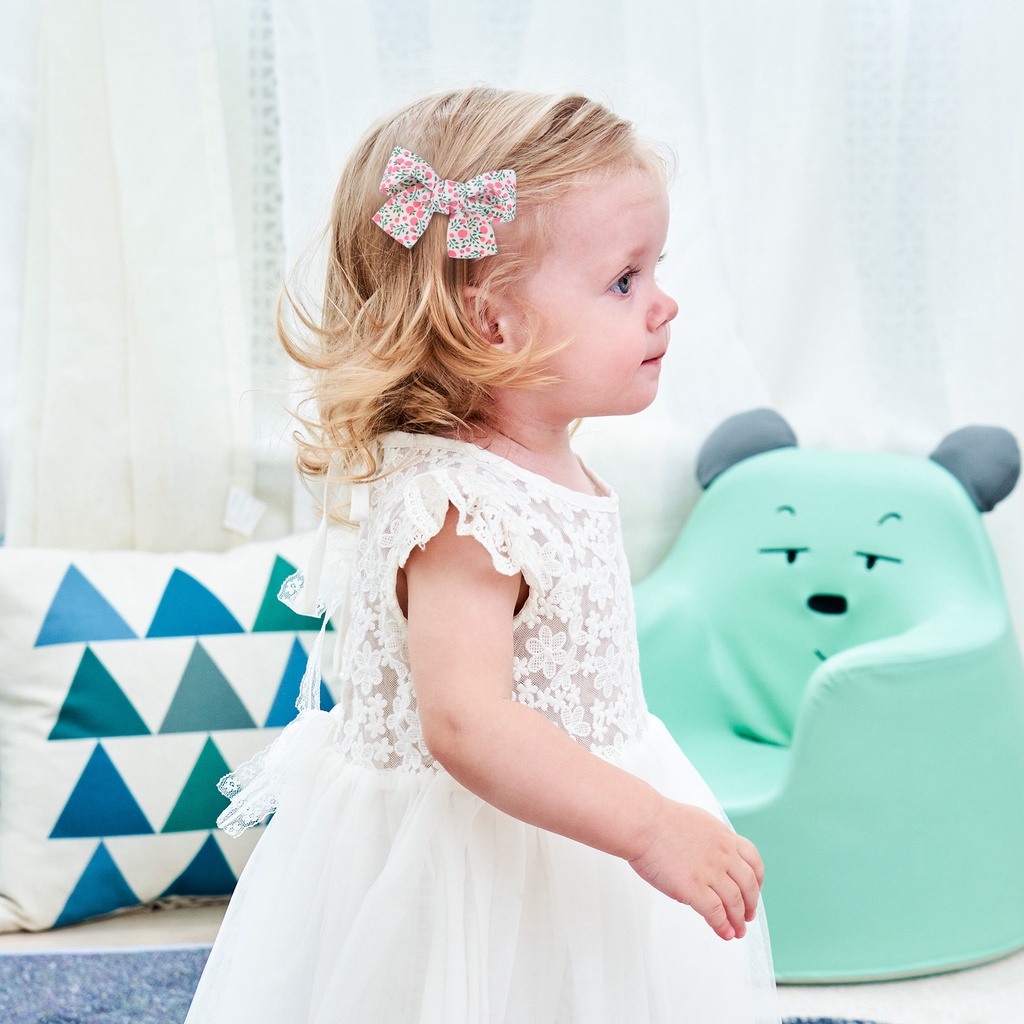 Kẹp tóc nơ KIDSBOWS 2.6 inch họa tiết hoa dễ thương phong cách Hàn Quốc thời trang dành cho bé gái