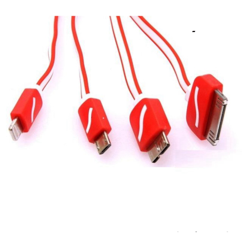 Cáp sạc 4 đầu dây rút
