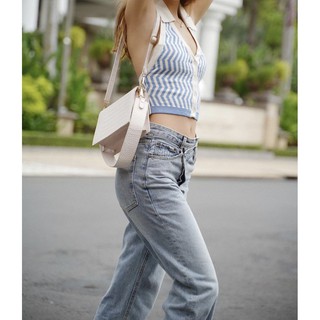 [Kisserine] Quần jeans CROSS BUTTON PANTS