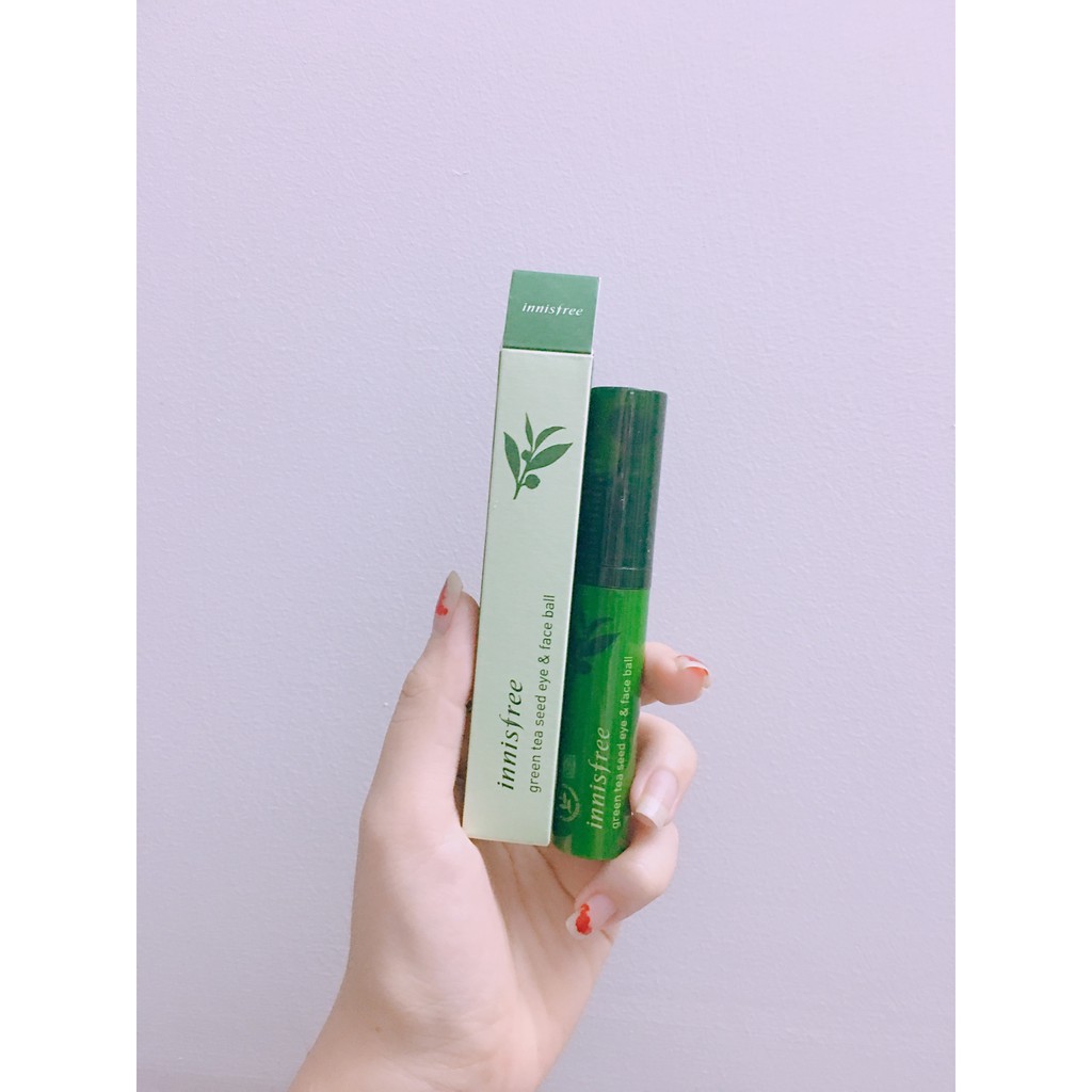 Tinh Chất Dưỡng Da Mắt &amp; Mặt Dạng Lăn Innisfree Green Tea Seed Eye &amp; Face Ball 10ml