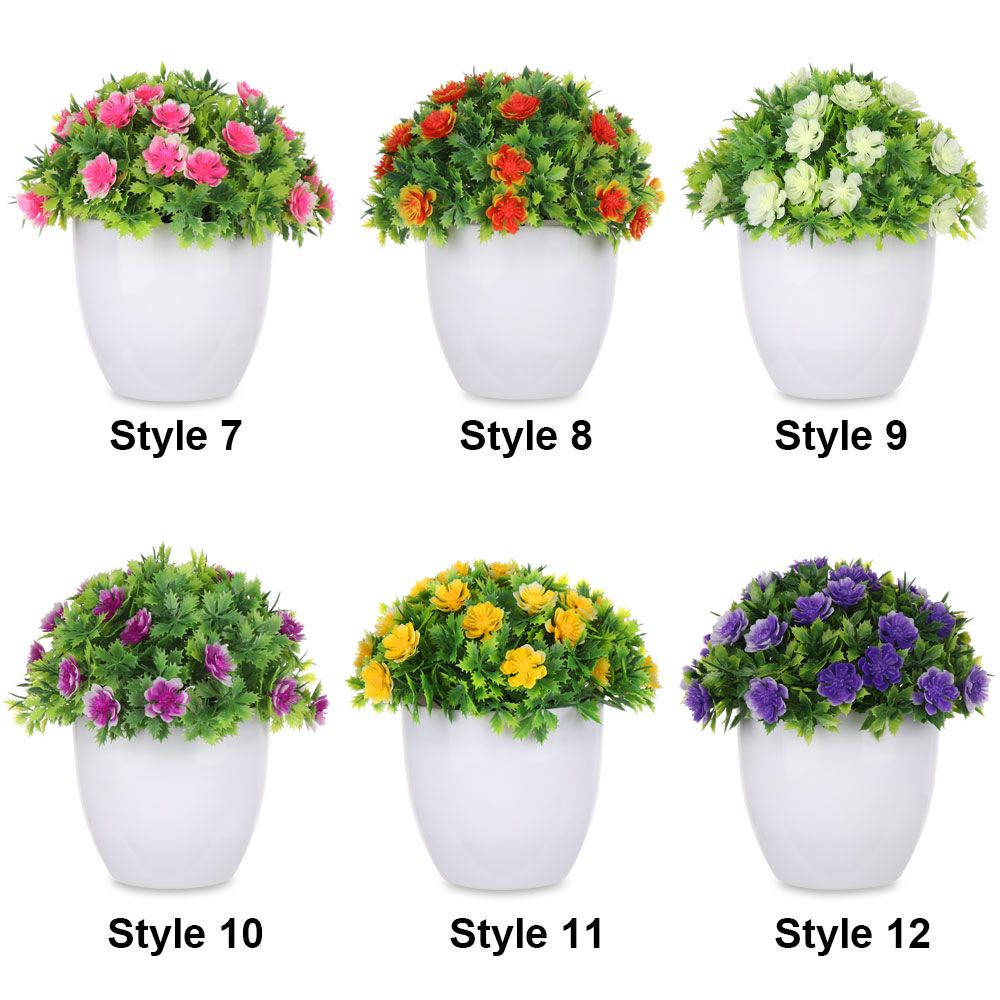 Chậu cây bonsai giả nhiều màu sắc dùng trang trí nhà cửa