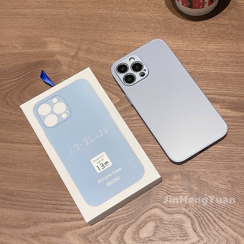 Ốp Điện Thoại Mặt Kính Nhám Chống Dấu Vân Tay Chất Lượng Cao Cho Iphone 13 12 11 PRO MAX