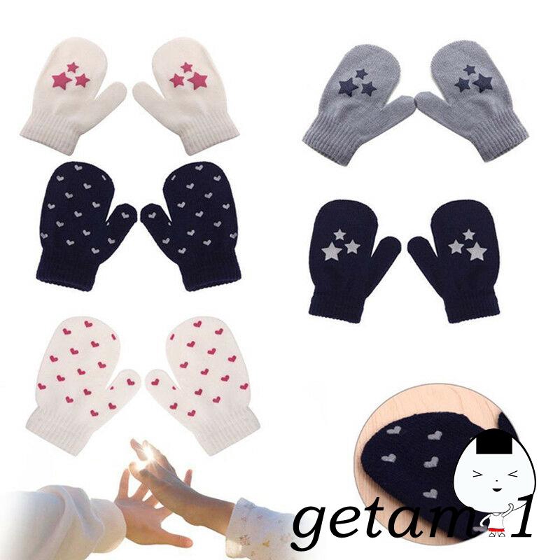 Găng tay len giữ ấm mùa đông kiểu dáng xinh xắn dành cho các bé