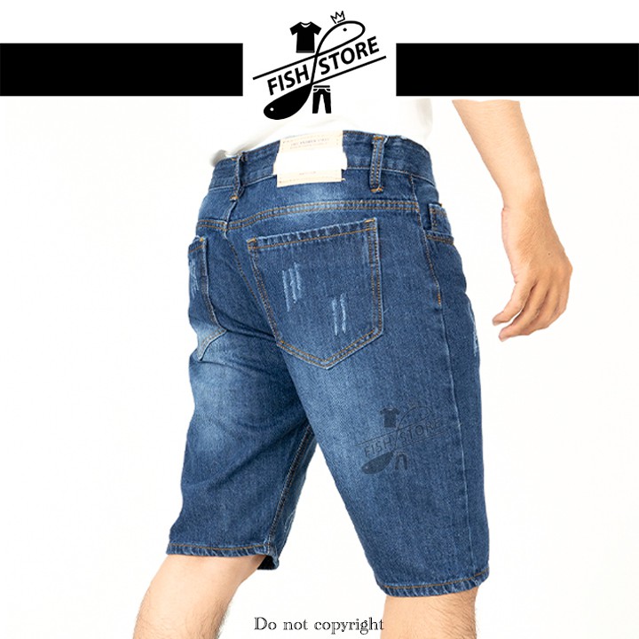 Quần short jean nam ngắn chất bò rách xước cao cấp FF57B