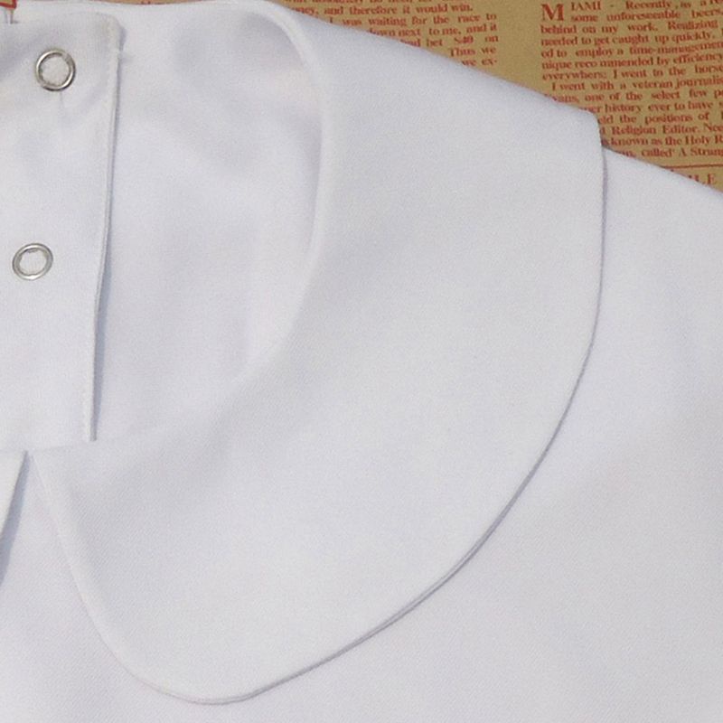 Áo Sơ Mi Cotton Cổ Búp Bê Màu Trắng Đen Phong Cách Vintage Cho Nữ