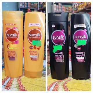 Bộ đôi dầu gội/ xả sunsilk 320g vàng/ đen