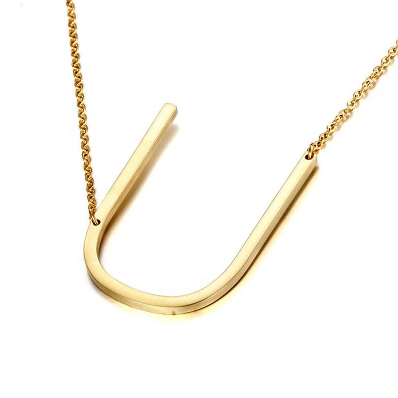 Dây Chuyền Mạ Vàng 18k Mặt Chữ Cái Tiếng Anh 100%