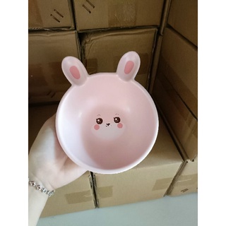 Bát sứ ăn dặm cho bé cao cấp ( thỏ hồng)