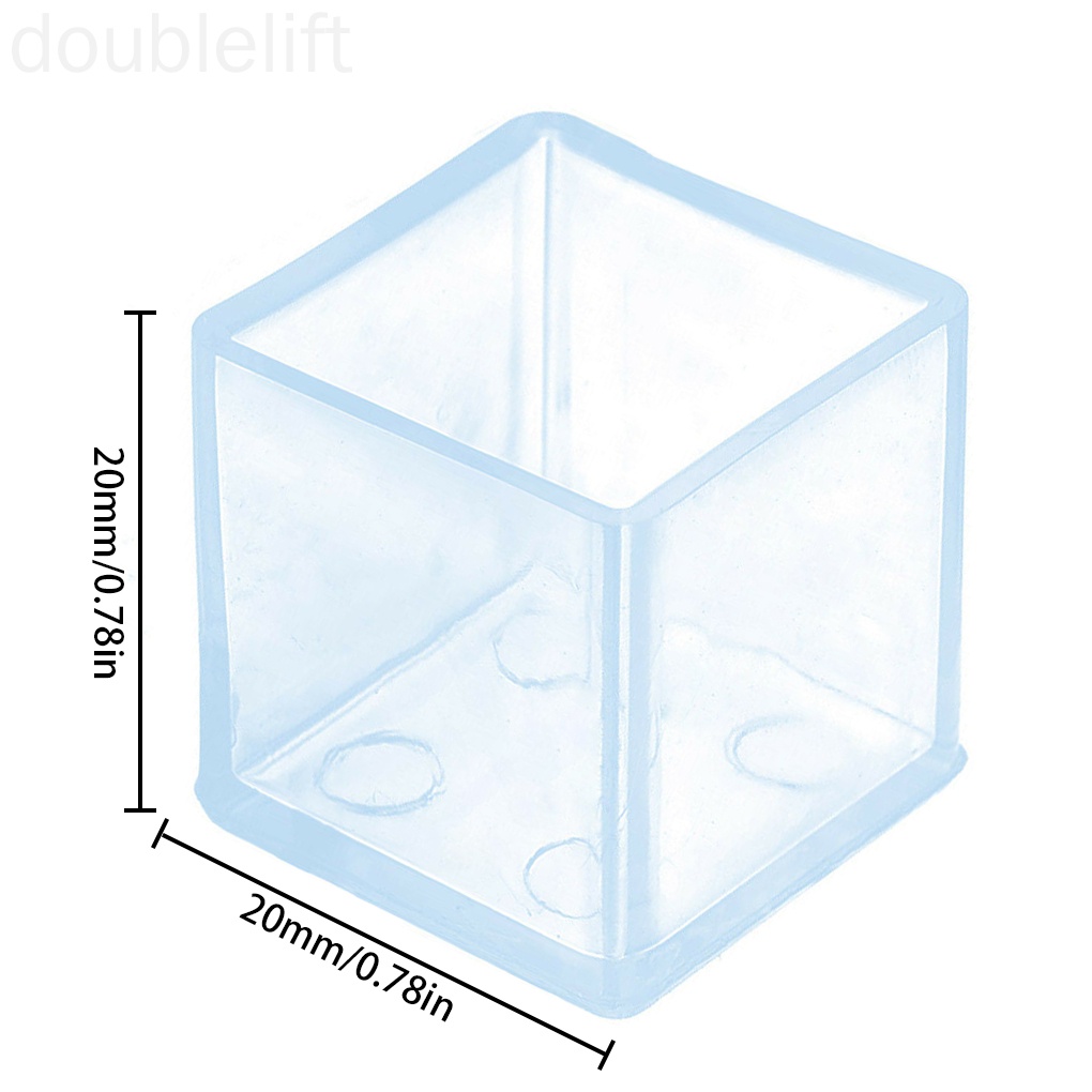 Set 4 nắp gắn chân bàn ghế bằng cao su hình vuông đa năng tiện lợi