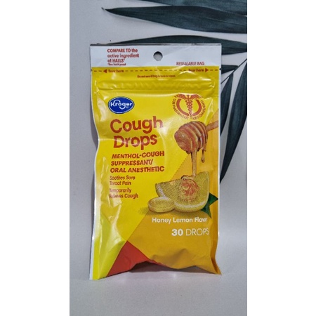 Kẹo ngậm chanh, mật ong Kroger cough drop- hàng Mỹ