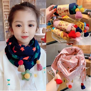 [s] Babycity khăn quàng cổ cho bé khăn quàng cotton giữ ấm cổ bé chống viêm họng siêu cute