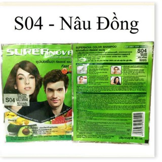 Dầu Gội Nhuộm Tóc Thảo Dược Phủ Bạc Super Nova (lẻ 1 gói)