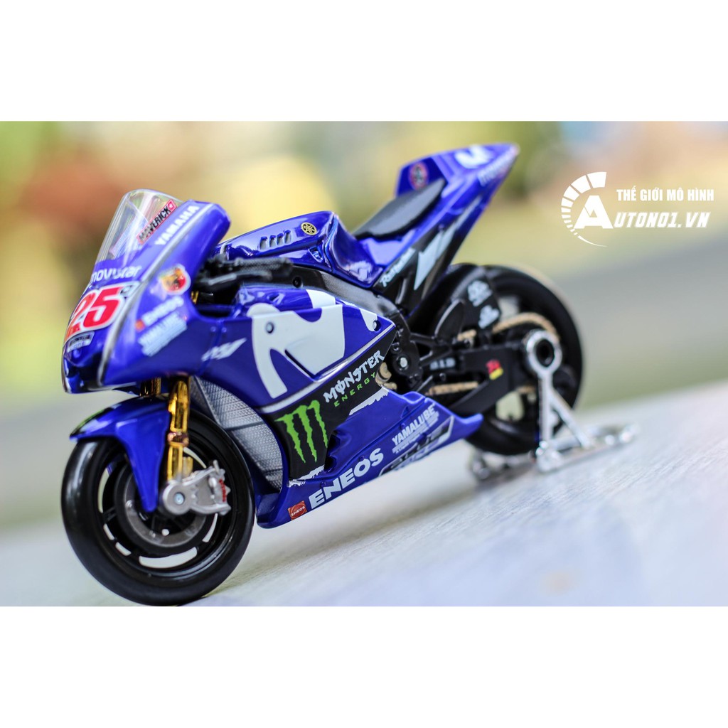 MÔ HÌNH XE MOTO GP YAMAHA FACTORY RACING 2018 MAVERICK VINALES NO.25 1:18 MAISTO 5818