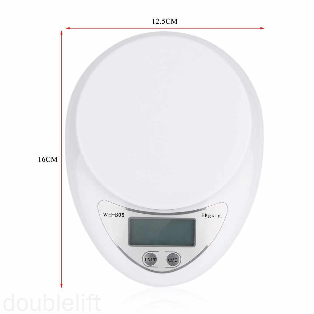 Cân thực phẩm điện tử 5kg 5000g / 1g tiện lợi chất lượng cao