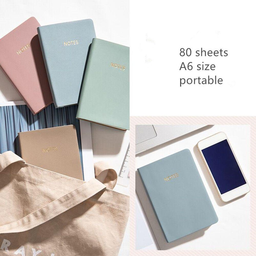 Sổ Tay Bỏ Túi Chất Liệu Da PU|Sổ Tay Ghi Chú 80 Tờ A6 Màu Trơn Tiện Dụng