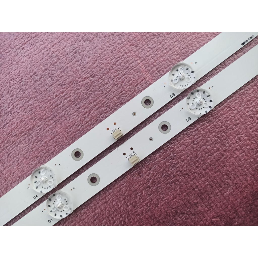 THANH LED TIV DARLING 32HD955 32HD960S ASANZO 32AS110 32AT120 MỚI 100% HÀNG ZIN HÃNG, BỘ 2 THANH 6 BÓNG 6V, DÀI 57,8cm