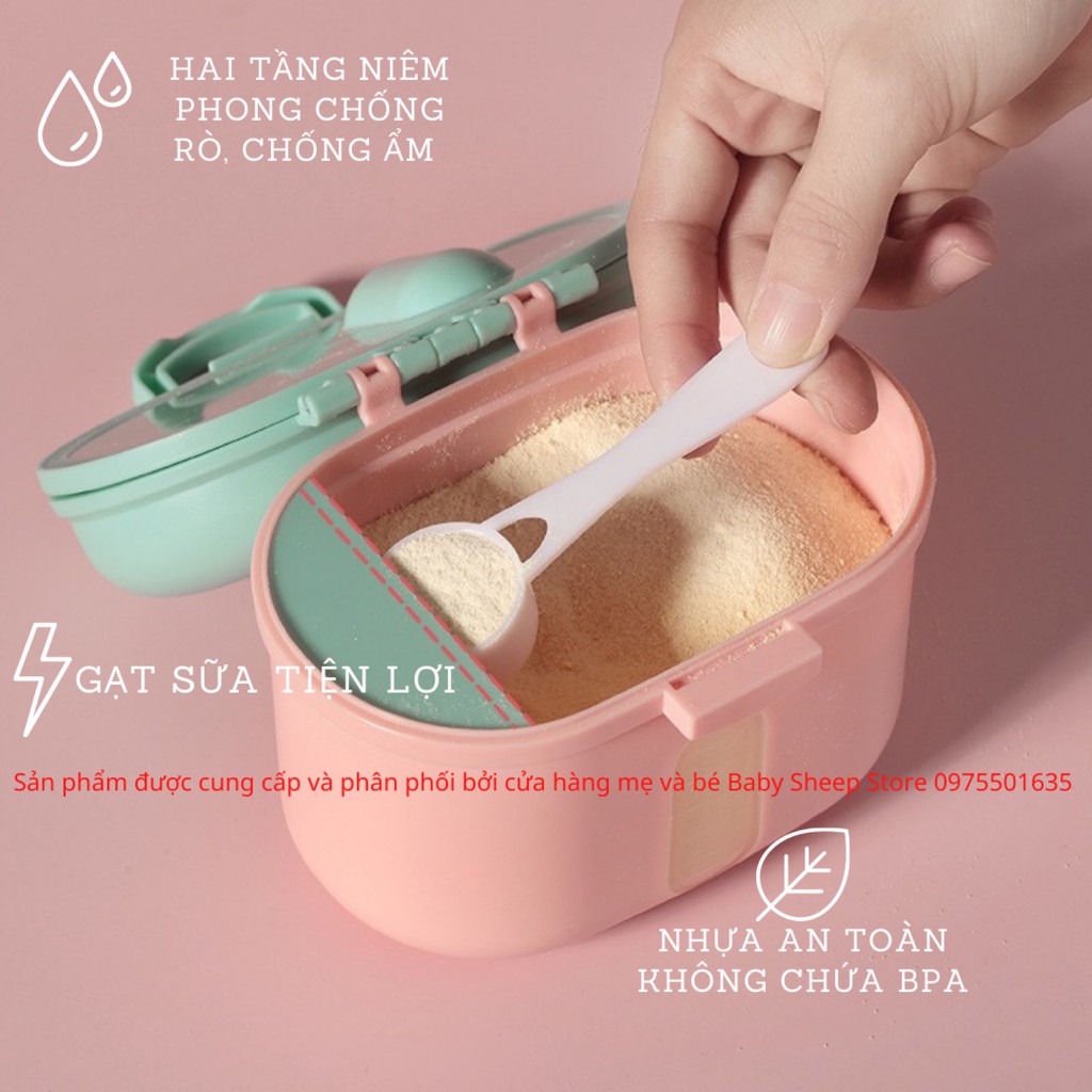 Hộp đựng sữa bột, đồ khô hình vương miện cao cấp hãng Baby Crown (có thể tiệt trùng)