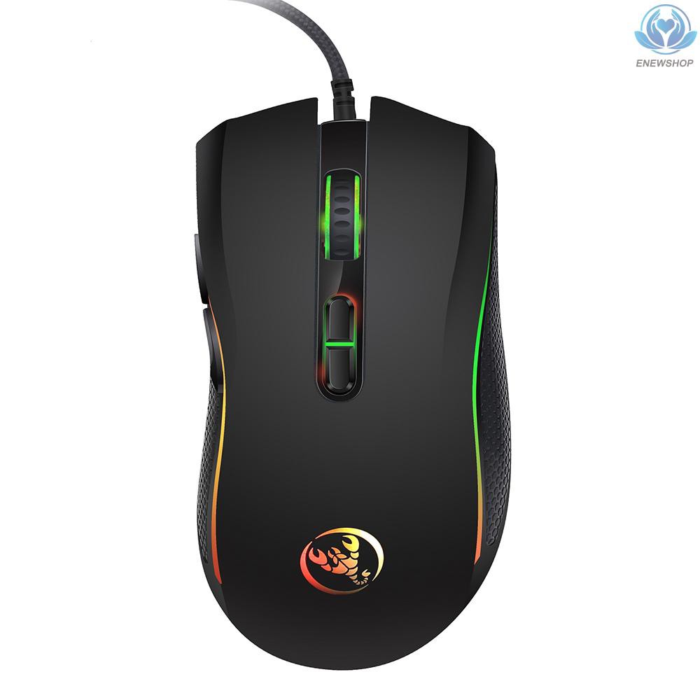 【enew】HXSJ A869 Wired Gaming Mouse 3200DPI 7 Buttons 7 Color LED Optical Computer Mouse Player Mice Gaming Mouse for Pro Gamer