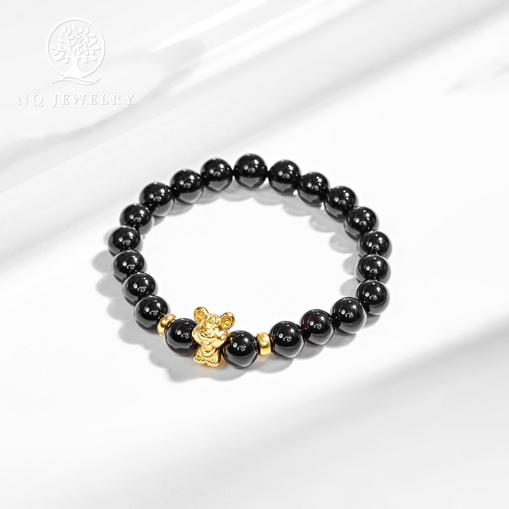 Vòng tay đen charm 12 con giáp - NQ Jewelry