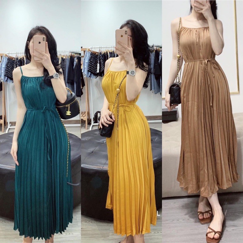 Váy dập li dáng suông (V02)
