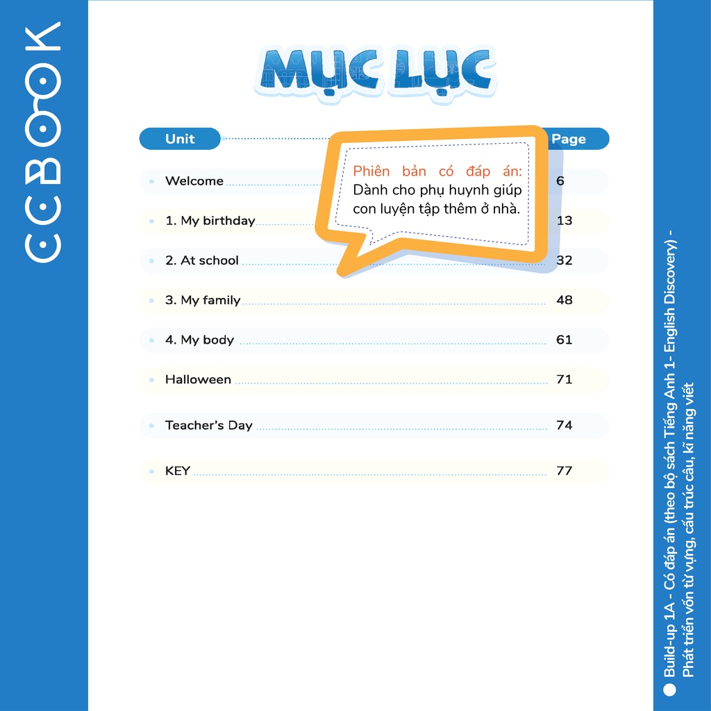 Sách tiếng Anh lớp 1 - Build-up 1A (theo bộ sách English Discovery) - Phát triển vốn từ vựng, kĩ năng viết - Có đáp án