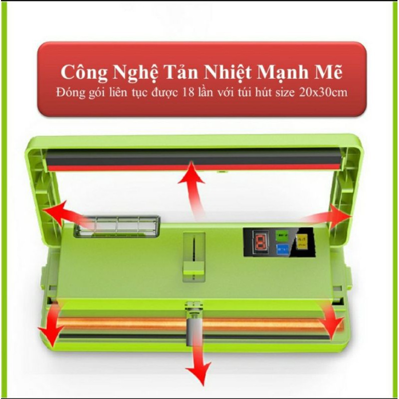 Máy hút chân không thực phẩm, Máy Hút Chân Không Không Kén Túi P280/P290 Cao Cấp - Công Suất Lớn- Bảo Hành Lỗi 1 Đổi 1