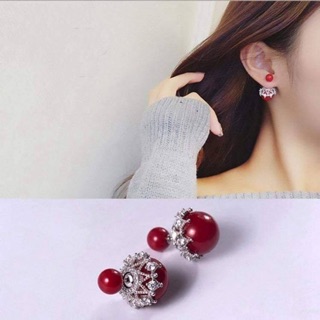 Khuyên tai dior pha lê chốt bạc