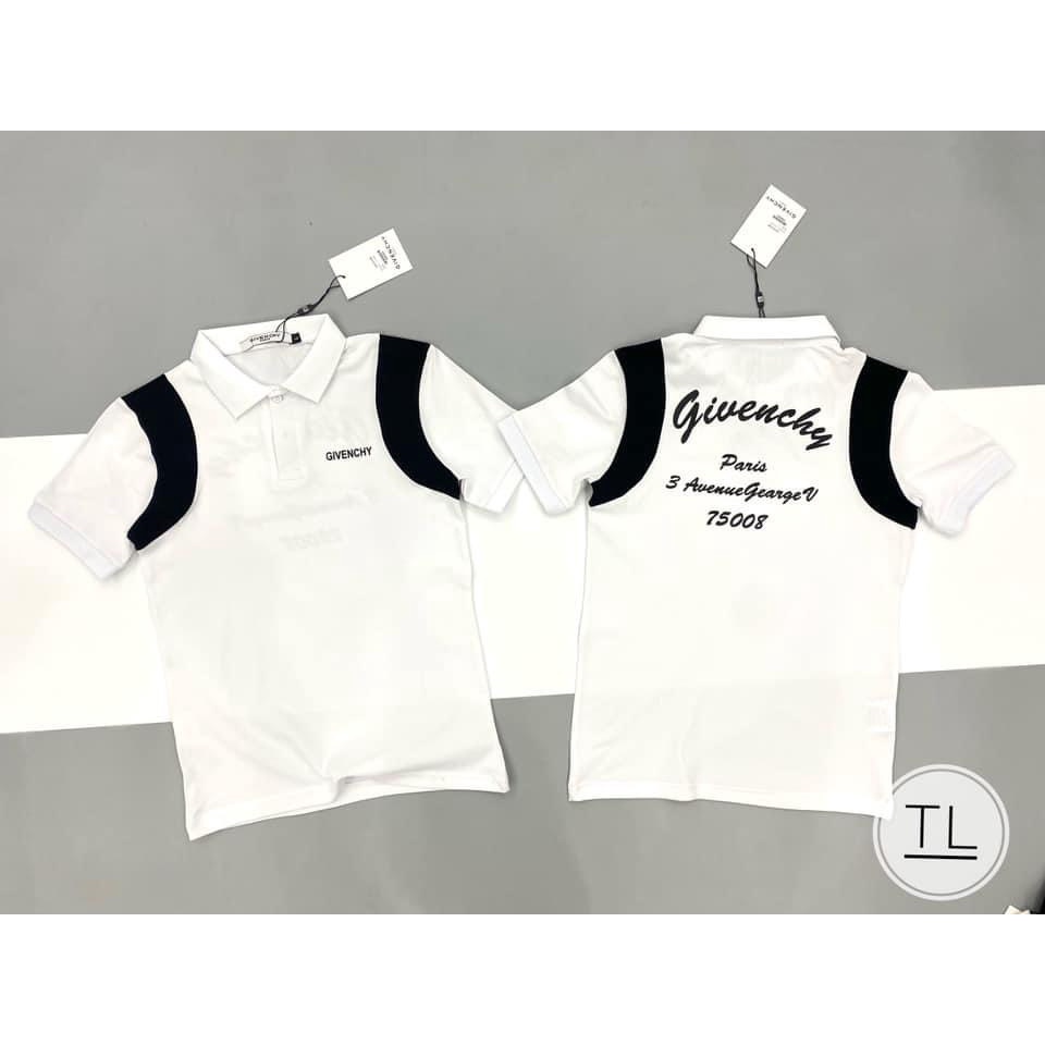 Áo thun nam có cổ tay ngắn, áo polo nam in GYVENCHYY giá rẻ vải cotton co dãn cao cấp