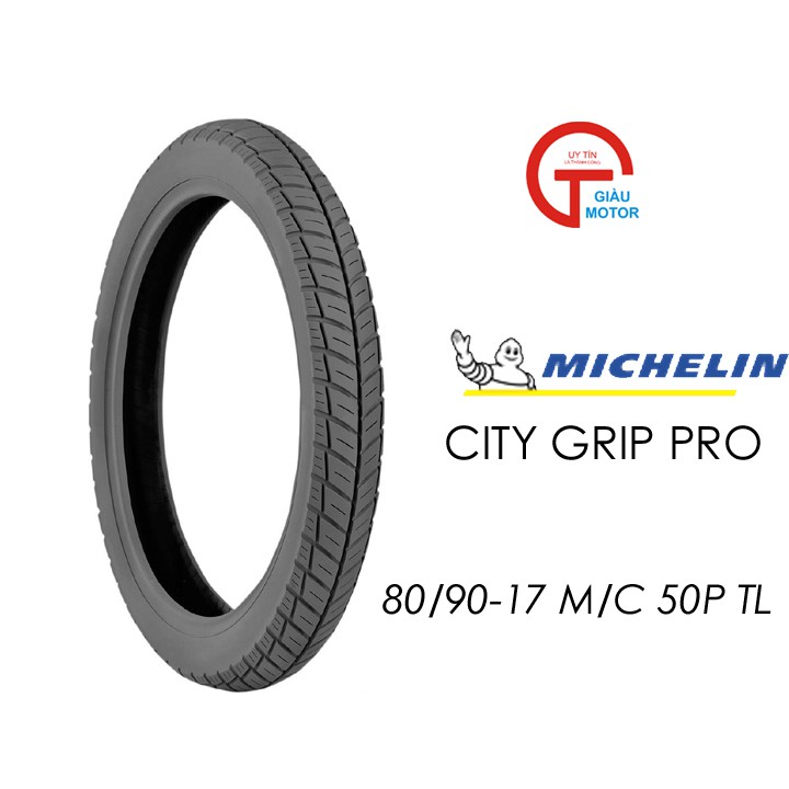 Vỏ lốp xe máy 80/90-17 M/C CITY GRIP PRO 50P TL Hãng Michelin Thái Lan