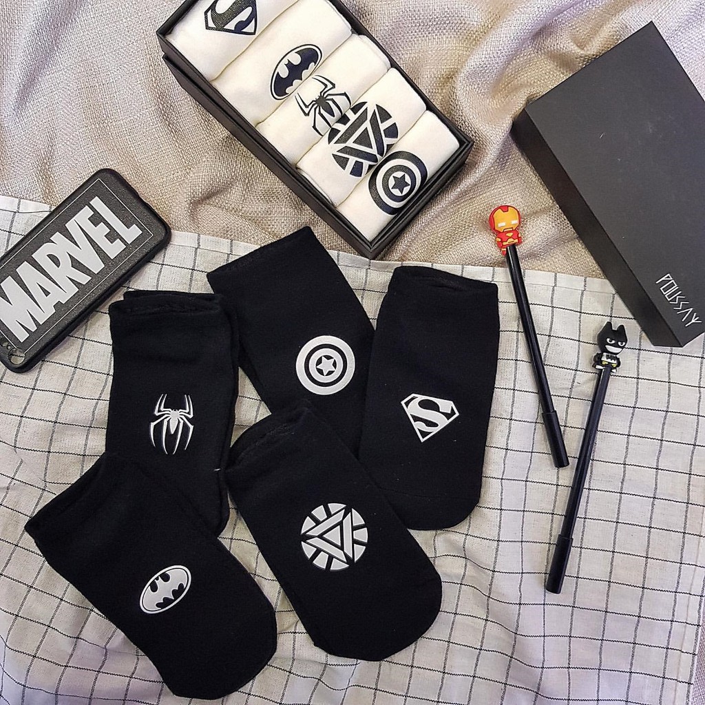 Combo vớ - 5 đôi tất vớ cổ thấp Marvel Unisex