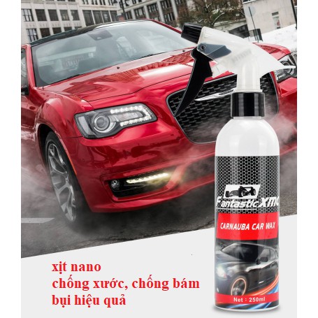 Bình Xịt Phủ Nano Ô tô - Dung Dịch Phủ Nano Kính Ô tô Chống Nước, chống xước + tặng ngay khăn lau thấm nước