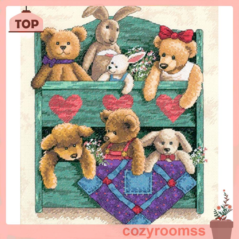 Tranh Thêu Chữ Thập Họa Tiết Gấu 11CT