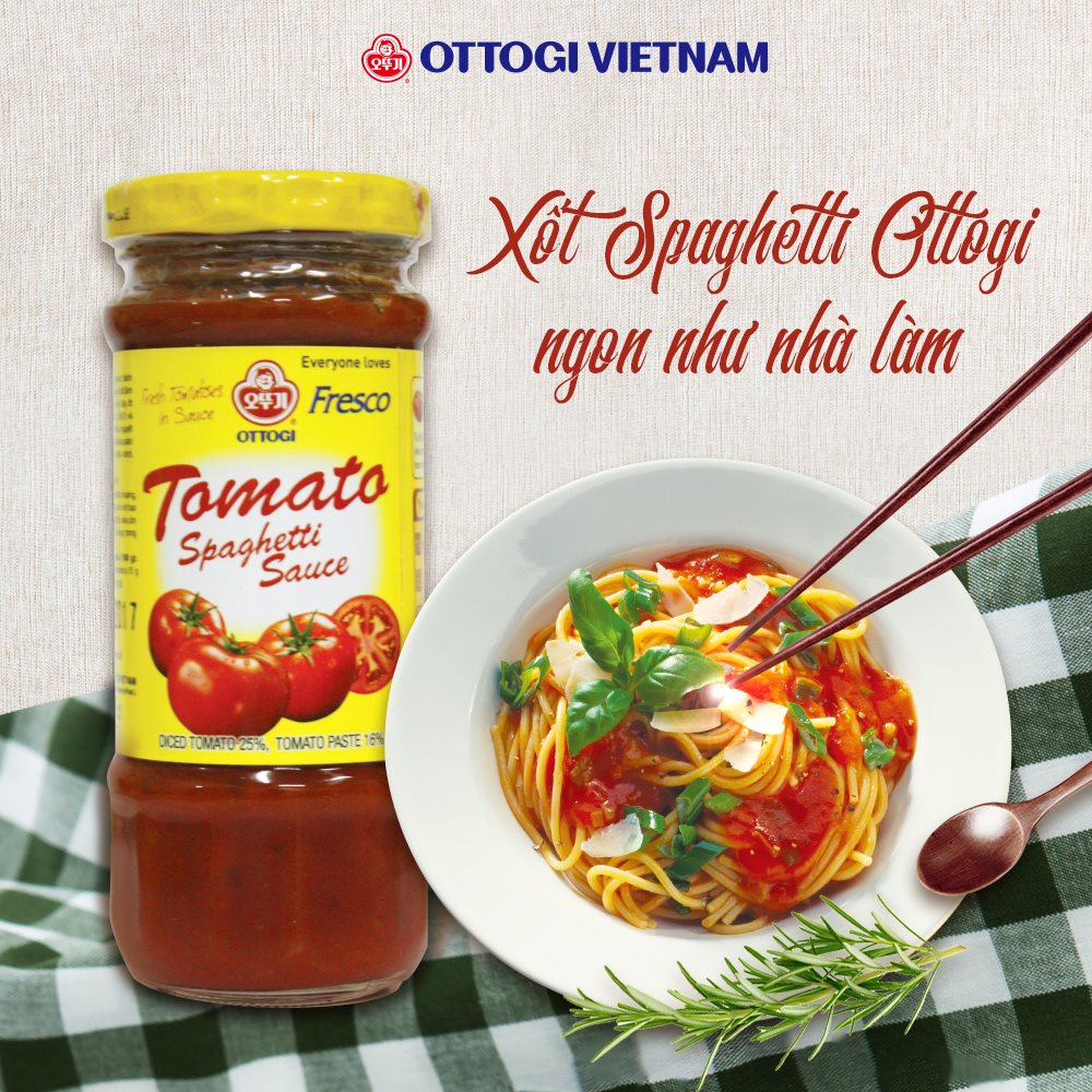 Xốt Spaghetti Ottogi 400G  Chế Biến Mì Ý - Hàng Chính Hãng