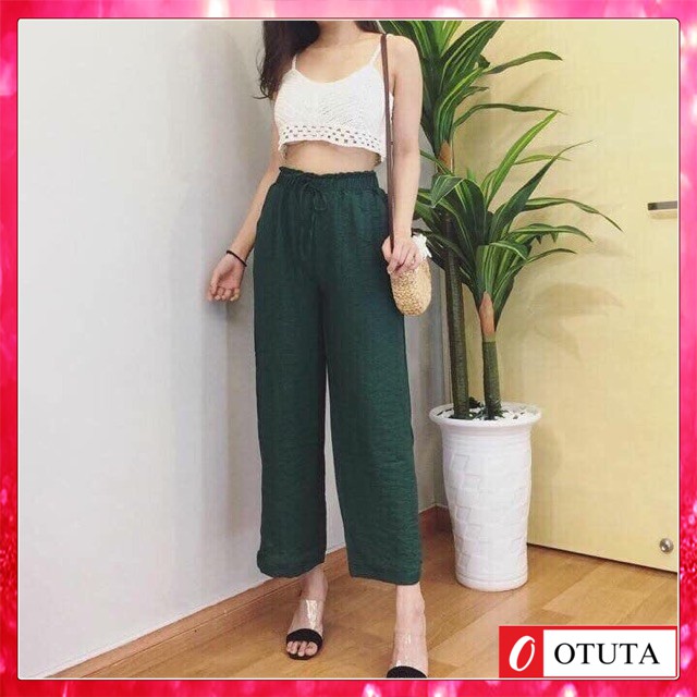 Quần ống rộng đũi lụa mềm - OTUTA | BigBuy360 - bigbuy360.vn