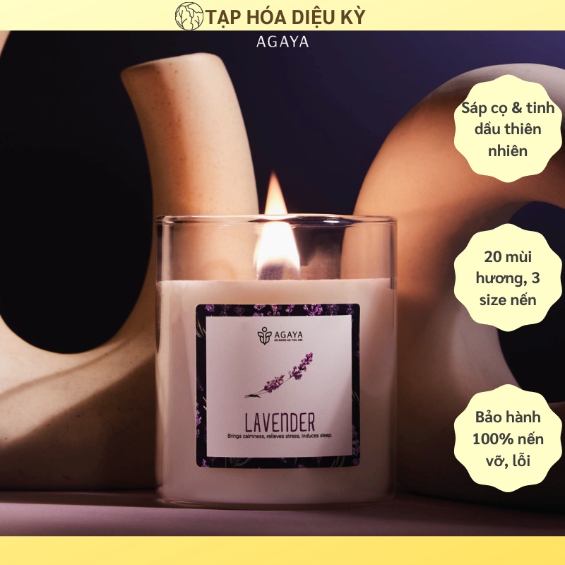 [FRESH] Nến HƯƠNG HOA TINH DẦU THIÊN NHIÊN AGAYA/ Candle Cup - Flower Garden