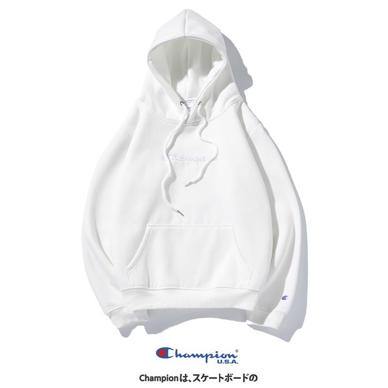 Áo Hoodie Cotton Thêu Chữ CHAMPION Cổ Điển Thời Trang Đường Phố Cho Nam Và Nữ