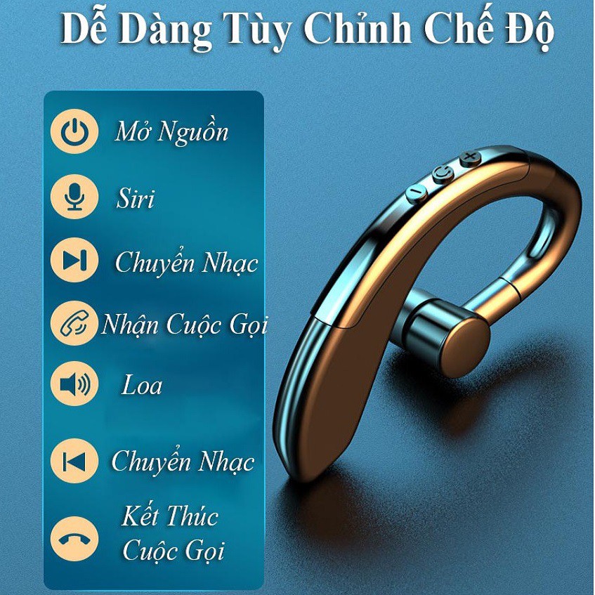Tai Nghe Bluetooth Một Bên Tai 💖 Dành Cho Lái Xe An Toàn 💖 Đàm Thoại Mic Rõ Pin Trâu 20 Giờ 💖 Sạc Siêu Nhanh 20 Phút