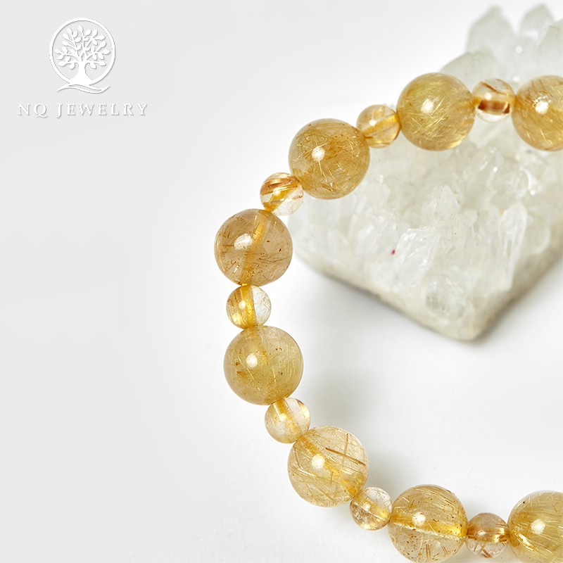 Vòng Mân Côi - Chuỗi Mân Côi TA Tóc Vàng 10mm đk 52mm - NQ Jewelry