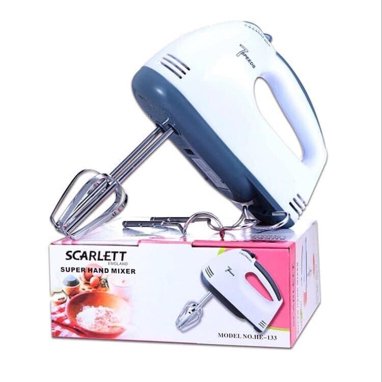 Máy đánh trứng, máy đánh trứng cầm tay mini SCARLETT - 07 Tốc Độ 180W, Dụng cụ làm bánh, máy trộn bột MDT07 - VenuShop