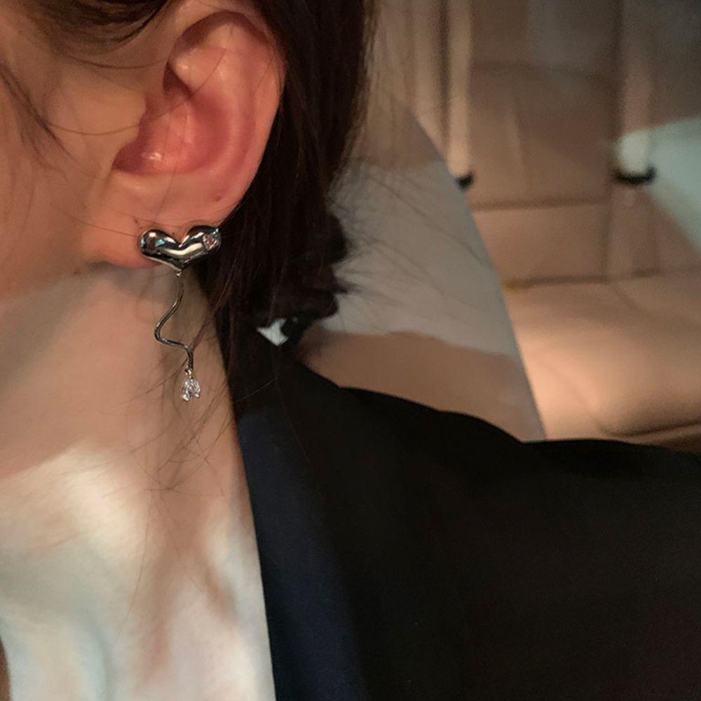 Khuyên Tai Dạng Hạt WMES15H Chất Liệu Hợp Kim Đơn Giản Thời Trang Phong Cách Hàn Quốc Cổ Điển