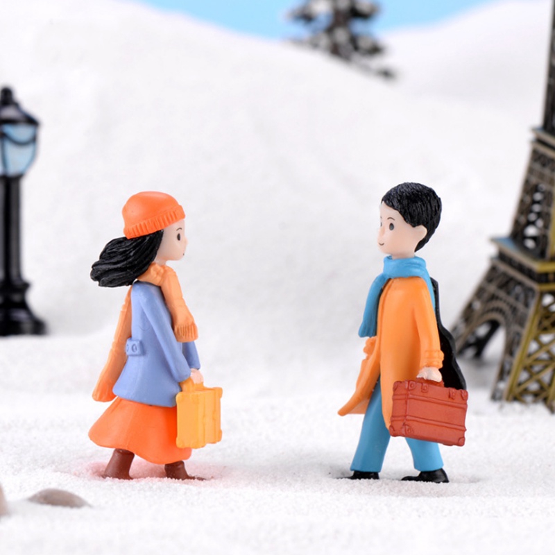 Set 2 Mô Hình Cặp Đôi Trang Trí Sân Vườn