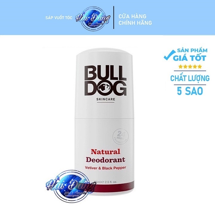 [ Chính Hãng UK ] Lăn Khử Mùi cho nam Bulldog Vetiver &amp; Black Pepper Natural Deodorant