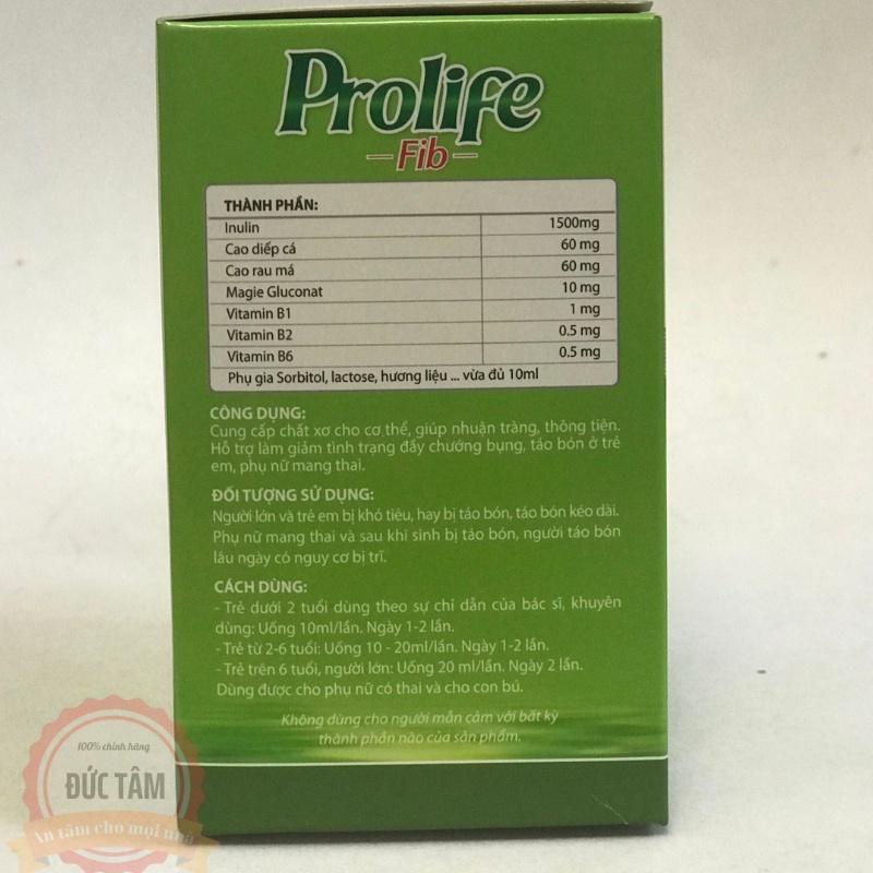 Men Vi Sinh Prolife Fib Bổ Sung Chất Xơ, Vitamin, Khoáng Chất 20 Ống