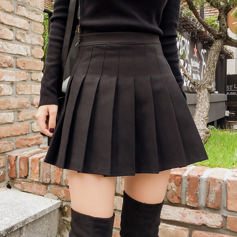 Chân váy xếp ly midi, chân váy tenis dáng váy xòe có quần bảo hộ, dễ mix đồ công sở, đi học, đi chơi | BigBuy360 - bigbuy360.vn