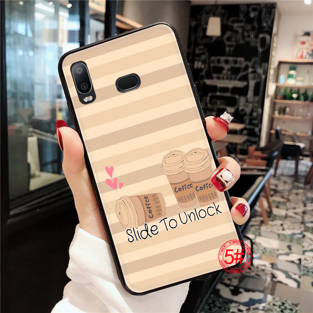 Ốp Điện Thoại TPU Mềm Họa Tiết Cà Phê Hoạt Hình 49Q Cho iPhone 6 6S 7 8 Plus X XS XR 11 Pro Max