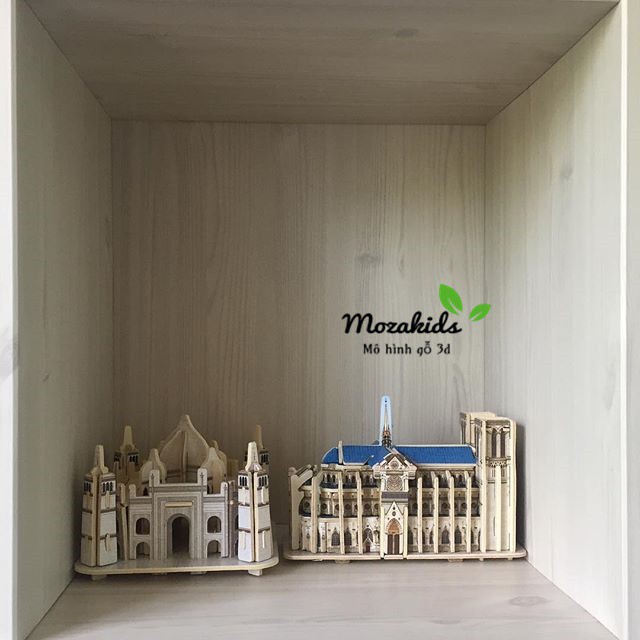 Đồ chơi lắp ráp gỗ 3D Mô hình Nhà thờ đức bà Mini