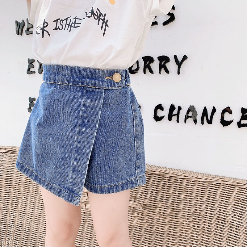 Quần Short Denim Mỏng Thời Trang Mùa Hè Hàn Quốc Dành Cho Bé Gái